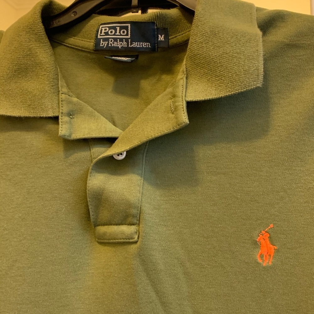Men’s Ralph Lauren polo, olive green, size M